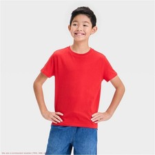 Boys' Short Sleeve T-Shirt - Cat Jack Red L Husky SEE DEAL