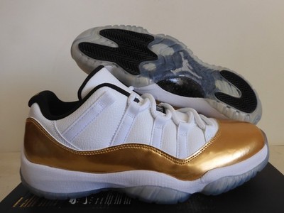 Nike Air Jordan 11 Retro Low Closing Ceremony White-Gold Sz 8.5 [528895-103]