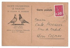 CPSM 1973 ALSACE COLMAR PIGEONS  SOCIETE COLOMBOPHILIE LE FAUCON BE