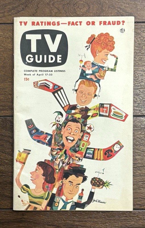 TV GUIDE LUCILLE BALL I LOVE LUCY APRIL 17-23 1953 NO LABEL VOLUME 1 #3 VINTAGE