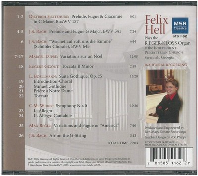 Felix Hell Plays the Rieger-Kloss Organ | J.S. Bach: Wachet Auf, Air on the ...
