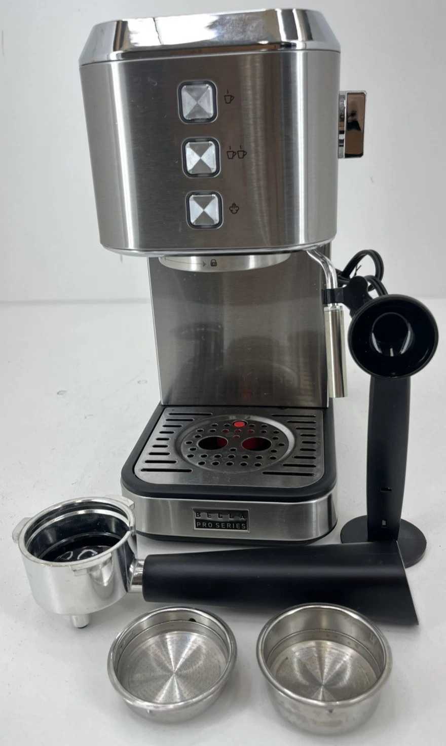 Bella Pro Series - Slim Espresso Machine w 20 Bars Pressure - Stainless Steel