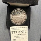 VINTAGE Titanic "Ship of Dreams" 1 Troy Ounce .999 Fine Silver In Capsule