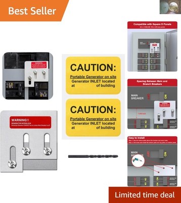 Safe & Durable Generator Interlock Kit - Ideal for Square D QO & Homeline Panels