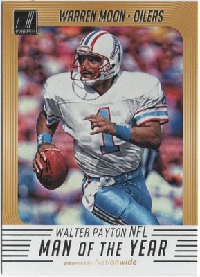 Warren Moon 2018 DONRUSS FOOTBALL Walter Payton NFL Man of the Year #WP-18