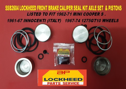 SSB2604 NEW LOCKHEED BRAKE CALIPER SEAL KIT AXLE SET & PISTONS | eBay UK