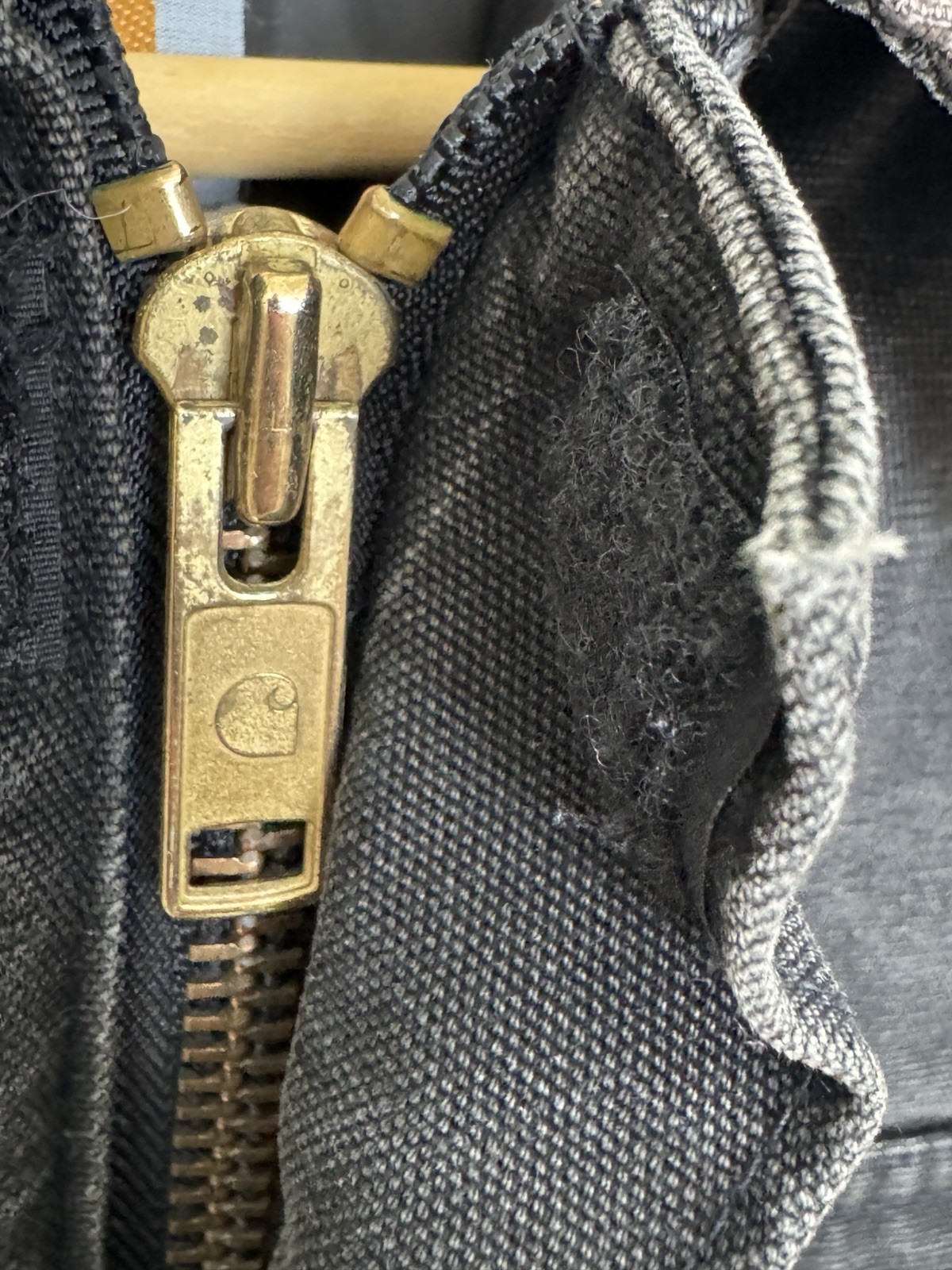 VTG Carhartt Arctic Jacket Duck Canvas Coat Corduroy Collar Mens Size 50 Black thumbnail 6