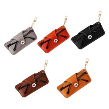 PU Leather Glasses Holder Haning Chain With Soft Inner Lining Glasses Organizers