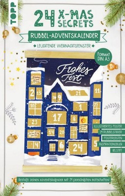 FRECHVERLAG GMBH 24 X-MAS SECRETS-Fenster Rubbel Fenster Rubbel-Adventskalender