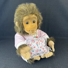 Hosung Baby Monkey Pacifier Pink Pillow 10" Plush Stuffed Animal Vintage 1994