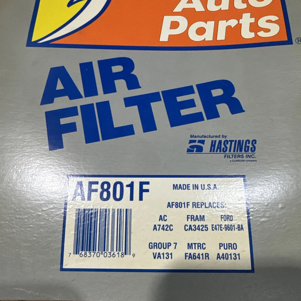 Filtro de aire AF801F, CA3425 - 1977-1986 Ford, Mercury Capri, Mustang II, Bronco II Foto 3 de 3