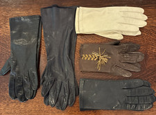 LOT OF VINTAGE KID LEATHER GLOVES 5 PAIRS