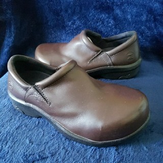 Timberland Pro Dark Brown Leather Size 6.5 Women’s Slip On Safety Loafers Steel