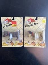 1985 Pound Puppies Poseables Brown Bulldog And Hound  Figurine Vintage Tonka NIB