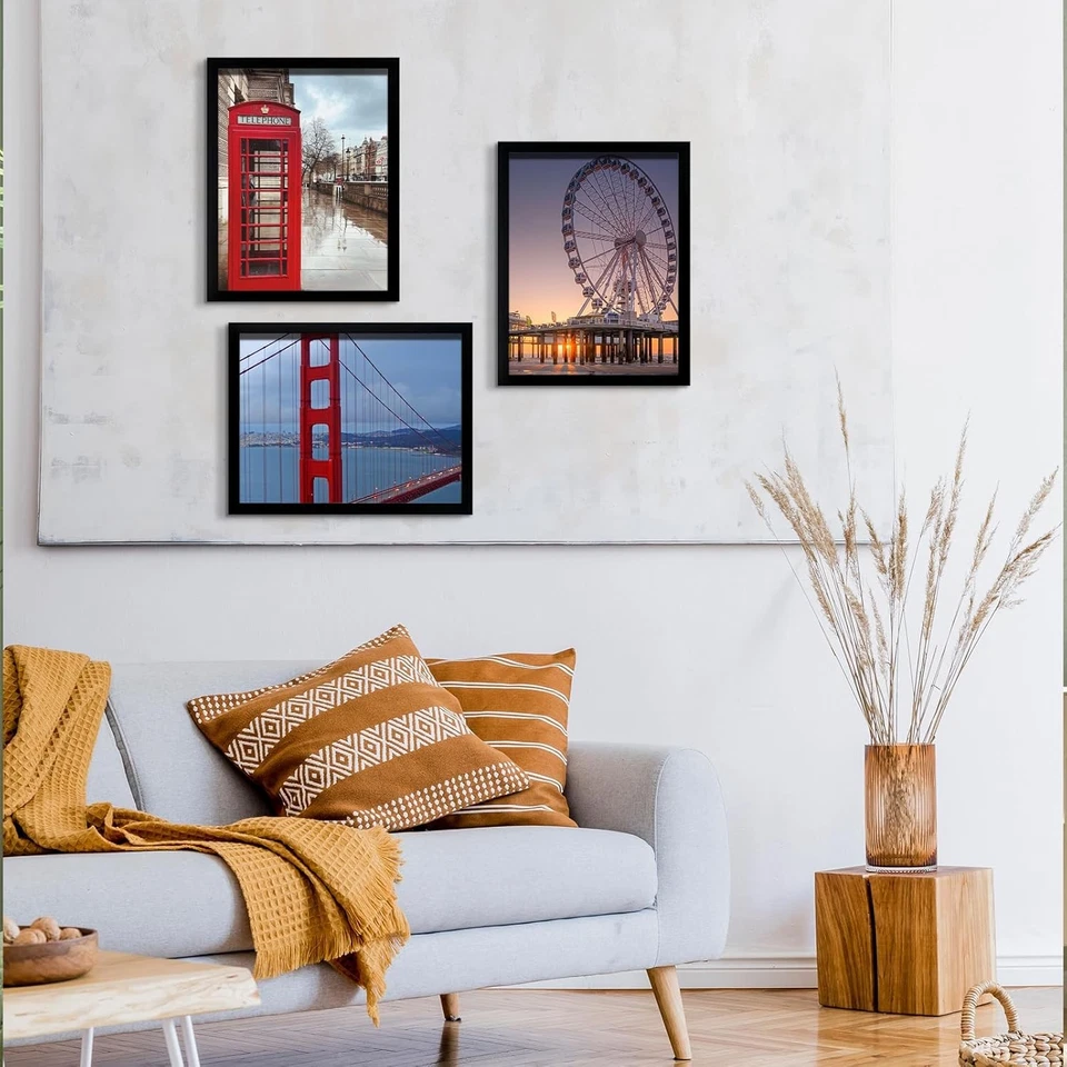 8X10相框壁挂相框黑色5包 — 第 2/4 张图片