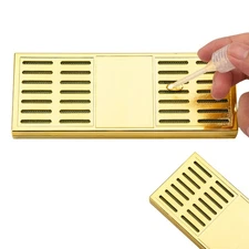 1pc Cigar Humidor Humidifier Rectangular Tobacco Storage Plastic Gold Portable