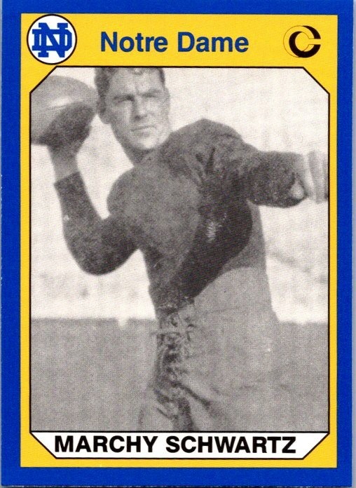 1990 Collegiate Collection University of Notre Dame Marchy Schwartz #146 RC