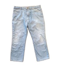Wrangler Men's Light Wash Blue Regular Fit Jeans Size 42 x 30
