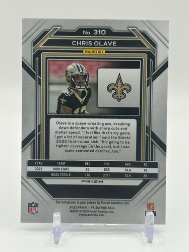 Chris Olave AUTO 2022 PRIZM #310 Silver Disco Prizm Rookie - 第 4/6 張圖片