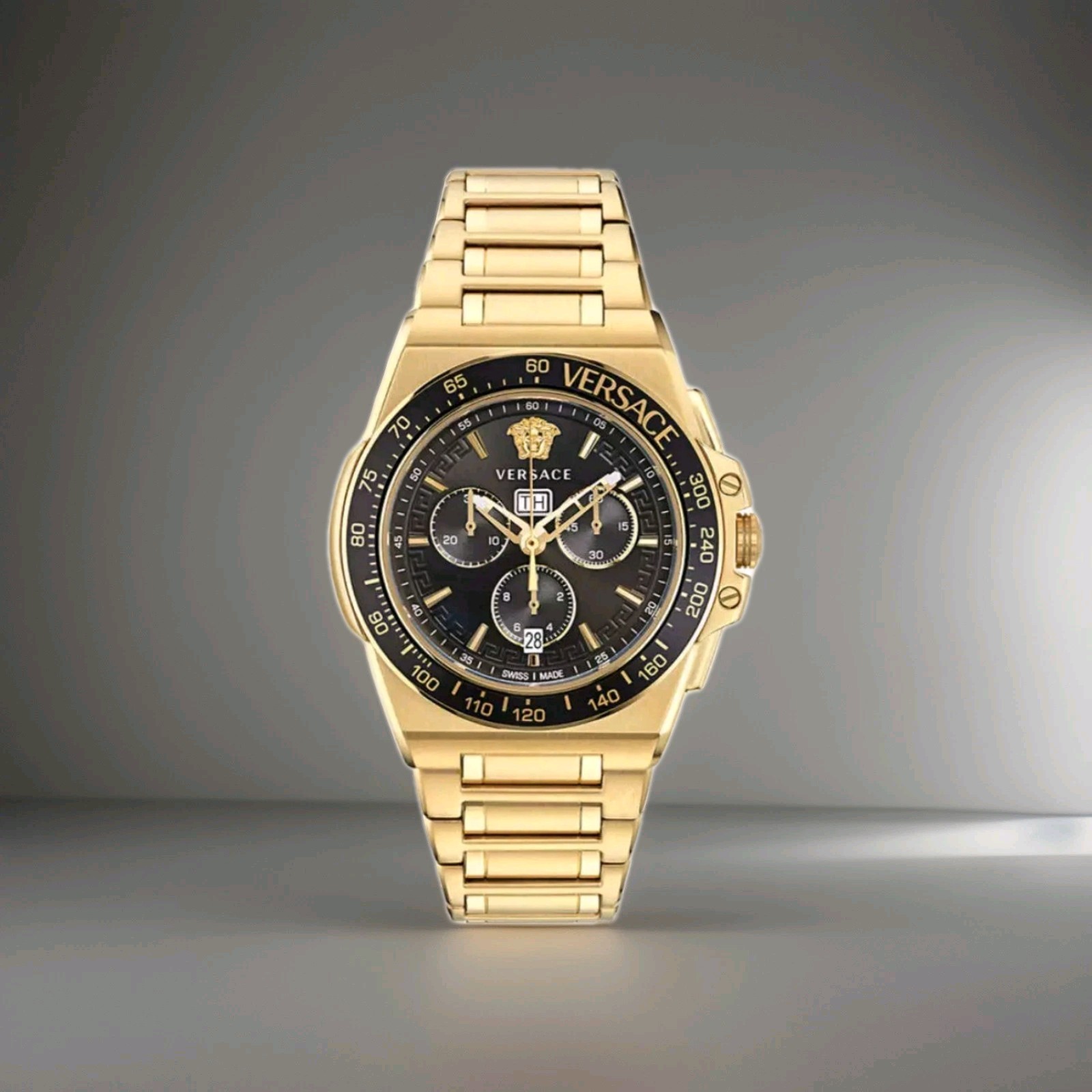 Versace , Watches, Unisex, Yellow, One Size, Greca Extreme Chrono Watch - Image 2