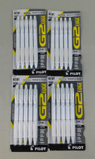 Pilot G2 Edge Premium Gel Roller Pens 0.7mm Fine Point Black Ink 20ct White Lot