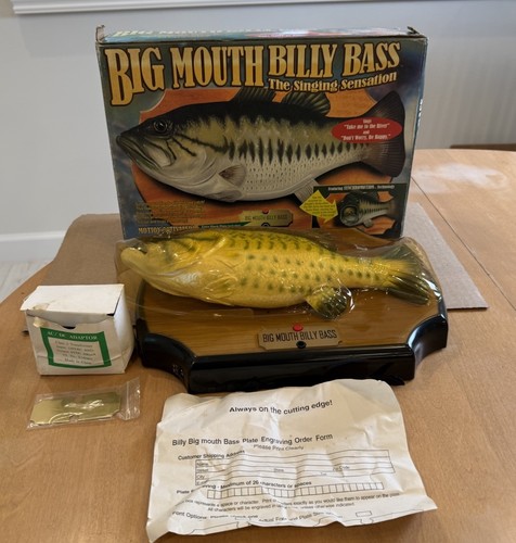 Big Mouth Billy Bass Gemmy 1999 Big Mouth Billy Bass Vintage Gemmy 1999 - Poisson Chantant Animé, Occasion Fonctionnel Ken Smith Bass