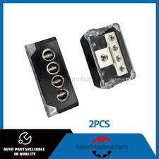 2 Power Ground Amp Distribution Block 0/2/4 Gauge Input 4/8/10 Gauge Output