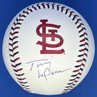 Tony LaRussa Signed Autographed Cardinals Team Stitch Logo Baseball w/ Beckett