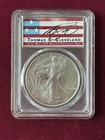 2024-W Burnished American Silver Eagle PCGS Graded SP70 Thomas Cleveland Signed