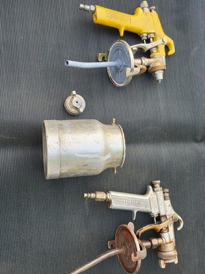 Vintage DeVilbiss & MasterGrip Paint Spray Gun Lot Working