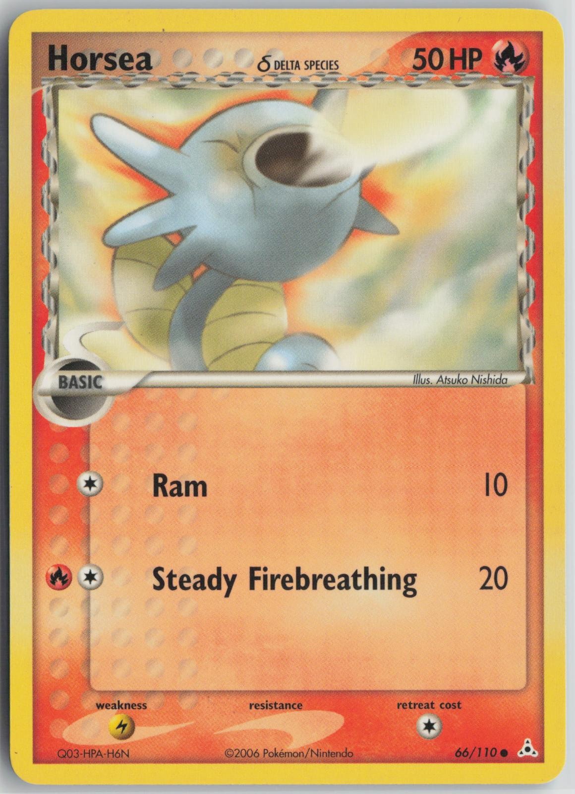 Horsea 66/110 Common Holon Phantoms Pokemon Near Mint
