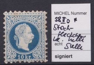 =Österreich Mi.Nr.38 IIa überprüft (lesen!) Goller BPP 210 M€=