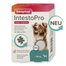 Beaphar IntestoPro Tabs f&uuml;r gro&szlig;e Hunde Durchfall Verdauungshilfe Darm 20 St&uuml;ck