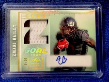 EMANI BAILEY 2024 LEAF TRINITY GOLD GOAL TO GO ROOKIE PATCH AUTO CARD RC SP 6/10