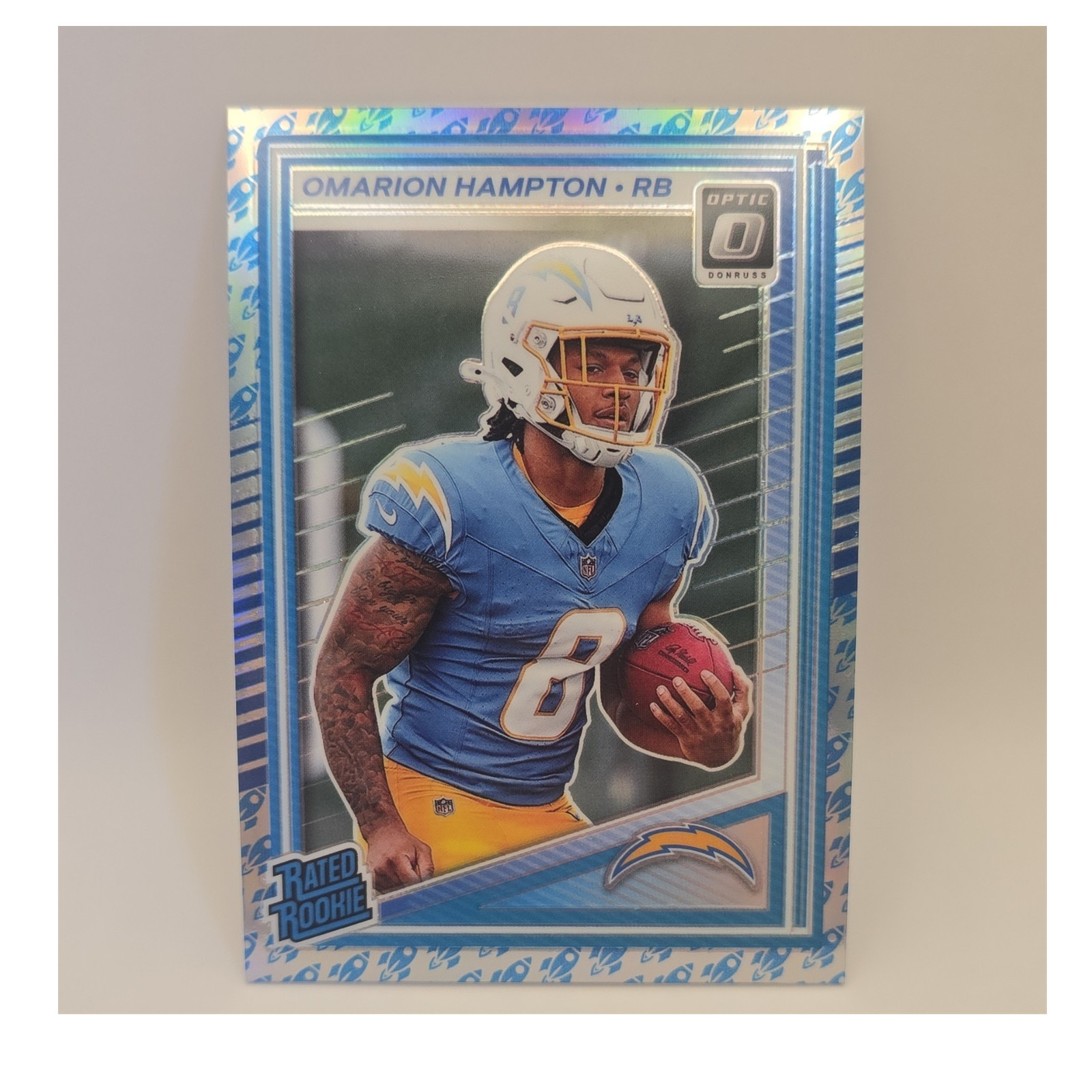 Panini 2025 Optic Omarion Hampton #212 Chargers Rated Rookie Prizm ROCKET 🚀 🔥
