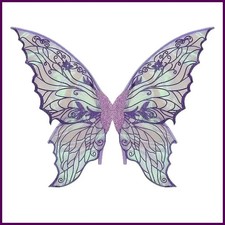 Colorful Butterfly Fairy Wings Gradient Sheer Elastic Shoulder Straps Elf Wings