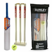 Wooden Cricket Kit Combo Bundle- Bat, Stumps, Bails  Ball