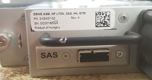DRIVE ASM, HP LTO-5, SAS, HH, QTM 3-05437-02 Tape Drive AQ284C#900 1-03563-02 - Picture 3 of 13