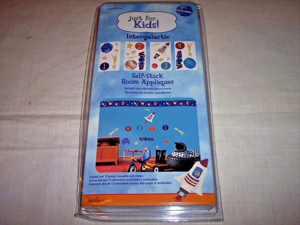 Pegatinas de pared autoadhesivas para decoración infantil, "solo para niños" intergalácticas, 15 precortadas Foto 3 de 4