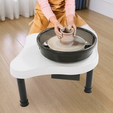 Pottery Wheel 12.6in/32cm Ceramic Wheel Machine Clay Forming DIY Art Craft White