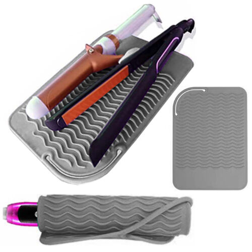 1 Flat Iron Travel Case Heat Resistant Silicone Mat for Hair Straightener Curler - Picture 1 of 1