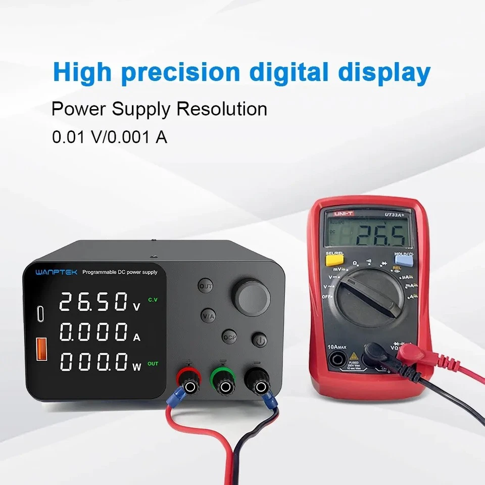 Einstellbar Labor Netzteil DC 030V 10A Präzision Werkbank Netzgerät Stabilisiert - Bild 4 von 4