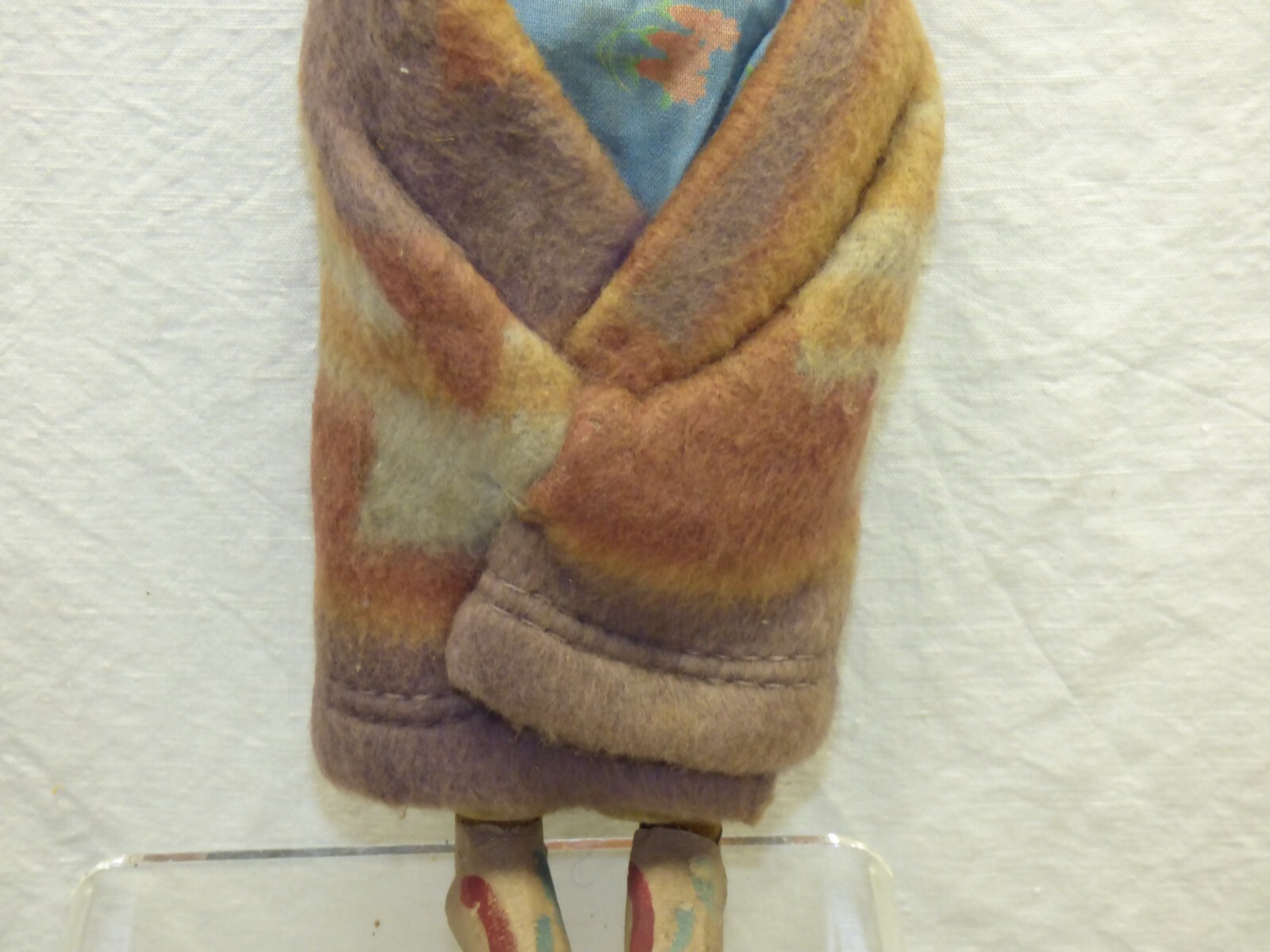 Skookum Dolls 9 7/8" Male & 9" Female w Taped Feet & Side Glancing Eyes Vtg Pair