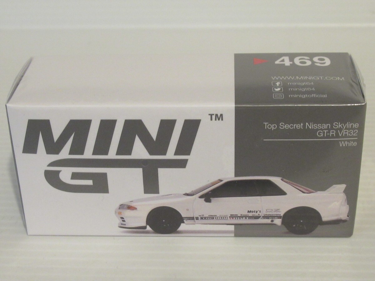1/64 MINI-GT MGT00469-R Top Secret Nissan Skyline GT-R VR32 White