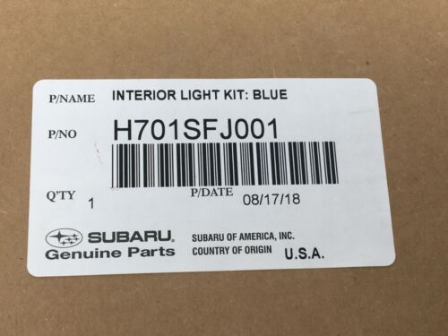 2013-2021 Subaru Sti Wrx Interior Blue Illumination Kit Genuine Forester Impreza - Picture 2 of 2