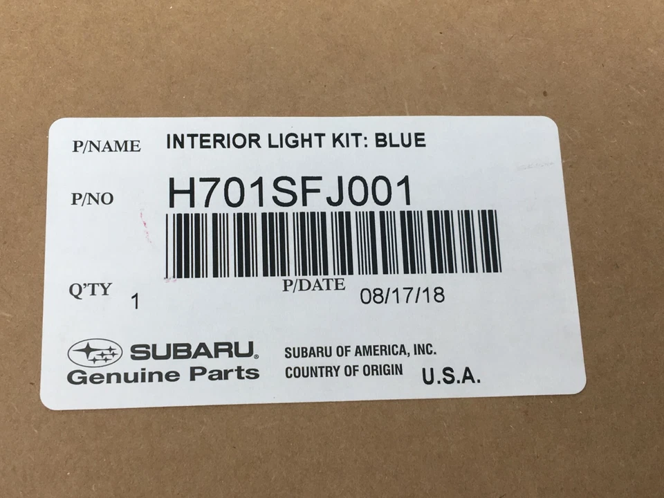 Kit de iluminación interior azul genuino Forester Impreza 2013-2021 Subaru Sti Wrx Foto 2 de 2