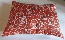 Pet Bed Cover Duvet, Rust Leaf Print  White, Canine Cloud Dog Bed Cover 25 x 18