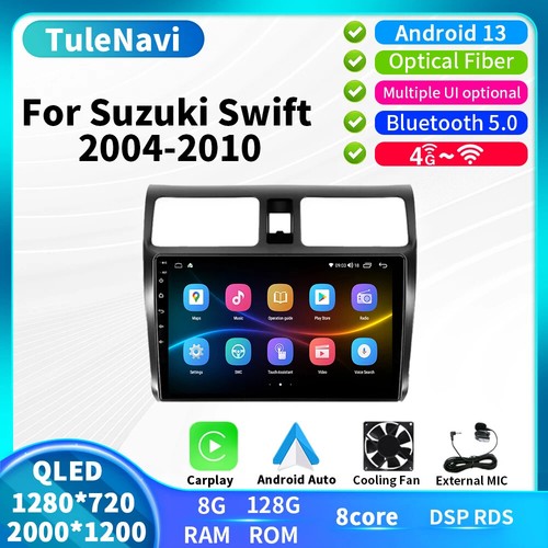 For Suzuki Swift 2004-2010 GPS Video Player CarPlay Android Car Radio Head Unit - Foto 2 di 32