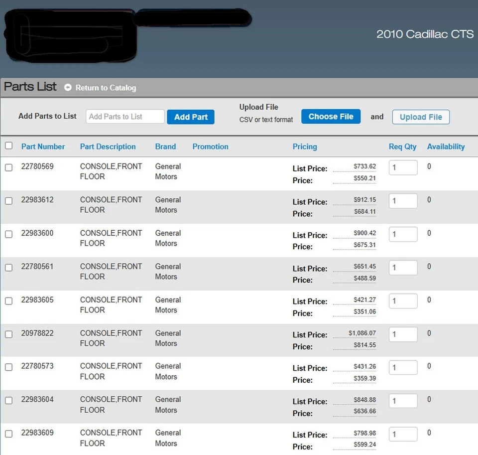 Consola de piso delantero conjunto de titanio. Portavasos reposabrazos Cadillac CTS 2010-2014 Foto 3 de 4