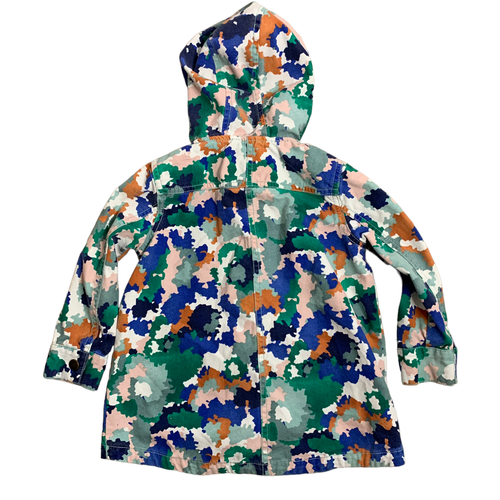 Gymboree Toddler Camo Hooded Jacket XS Multicolored Pockets Long Sleeve Zip Snap - Picture 4 of 6